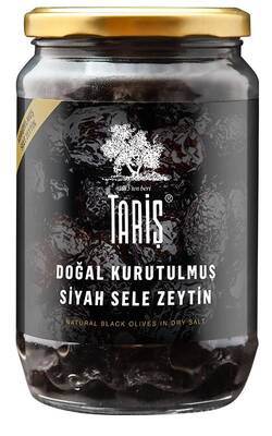 Tariş Natural Black Olives In Dry Salt 720 CC