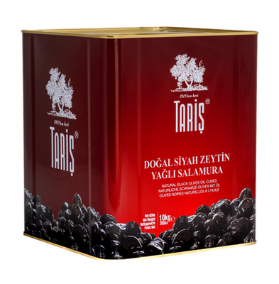 Tariş Doğal Siyah Zeytin Yağlı Salamura 10 KG (291-320) Kalibre